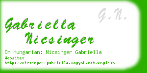 gabriella nicsinger business card